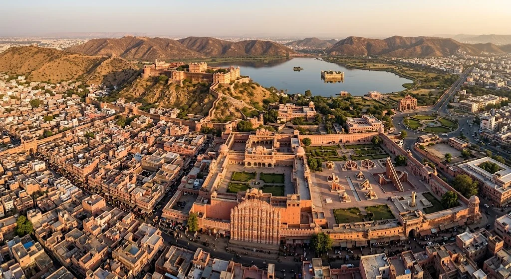 Jaipur city aerial